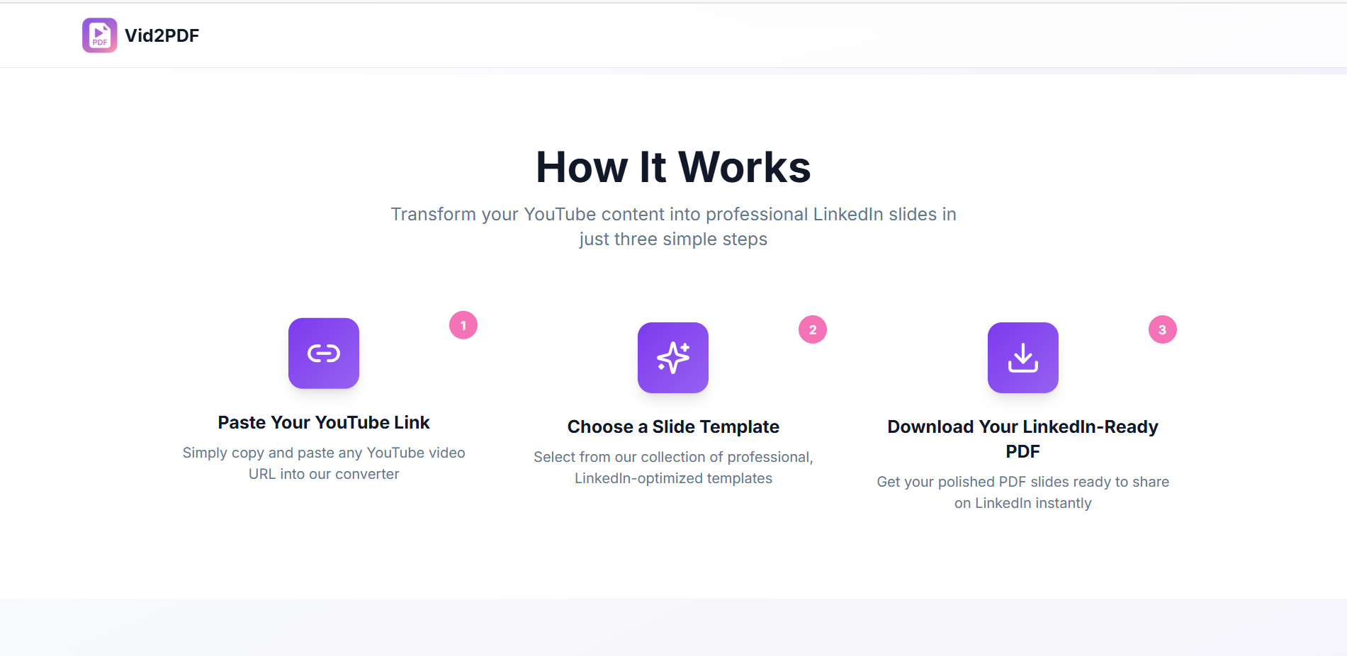 Vid2PDF – Video to Document Platform